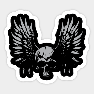 Skull with Wings Sticker